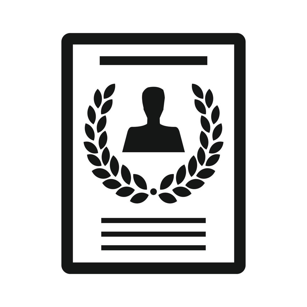 Certificate, diploma, charter icon, simple style vector