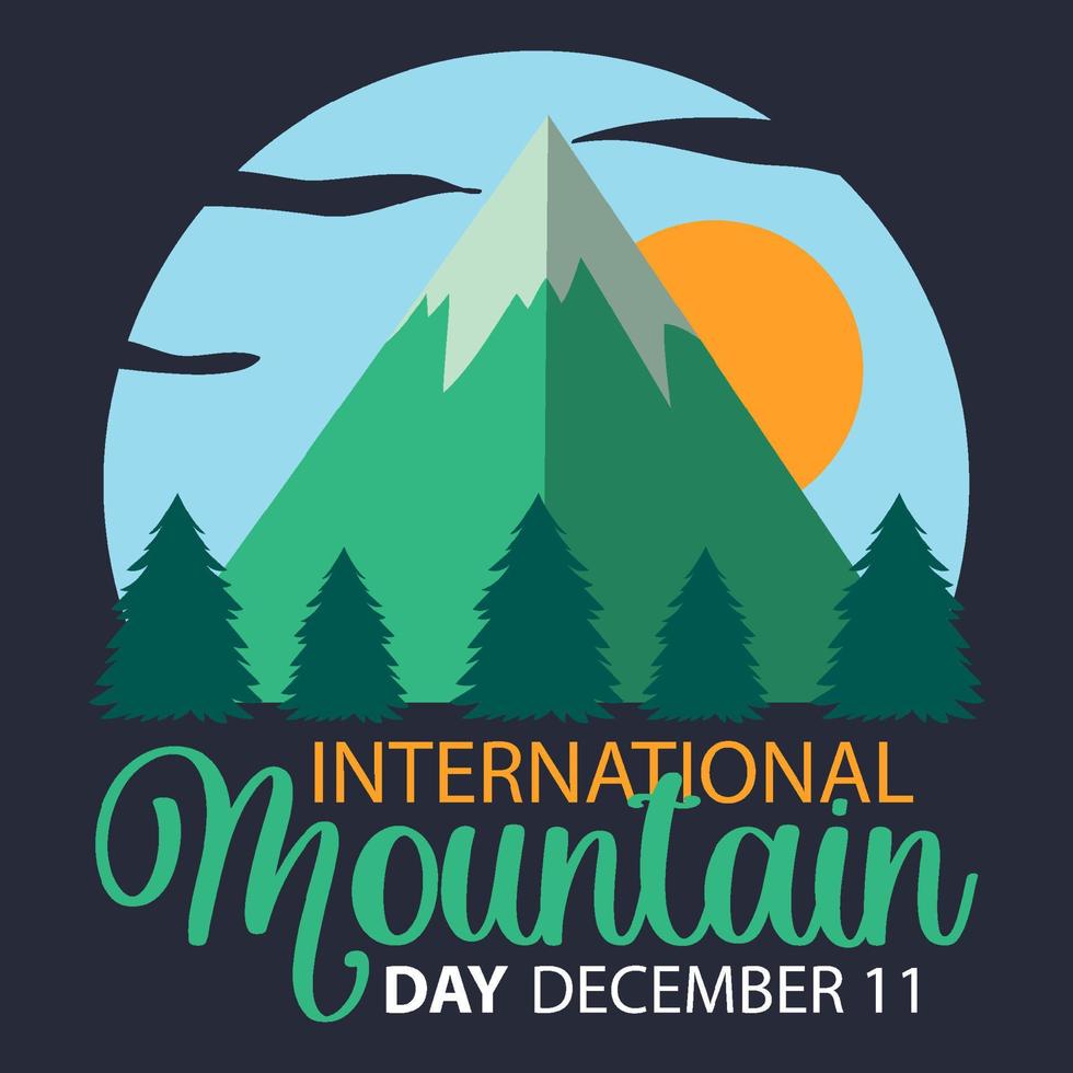 International mountain day text for poster design 14073867 Vector Art