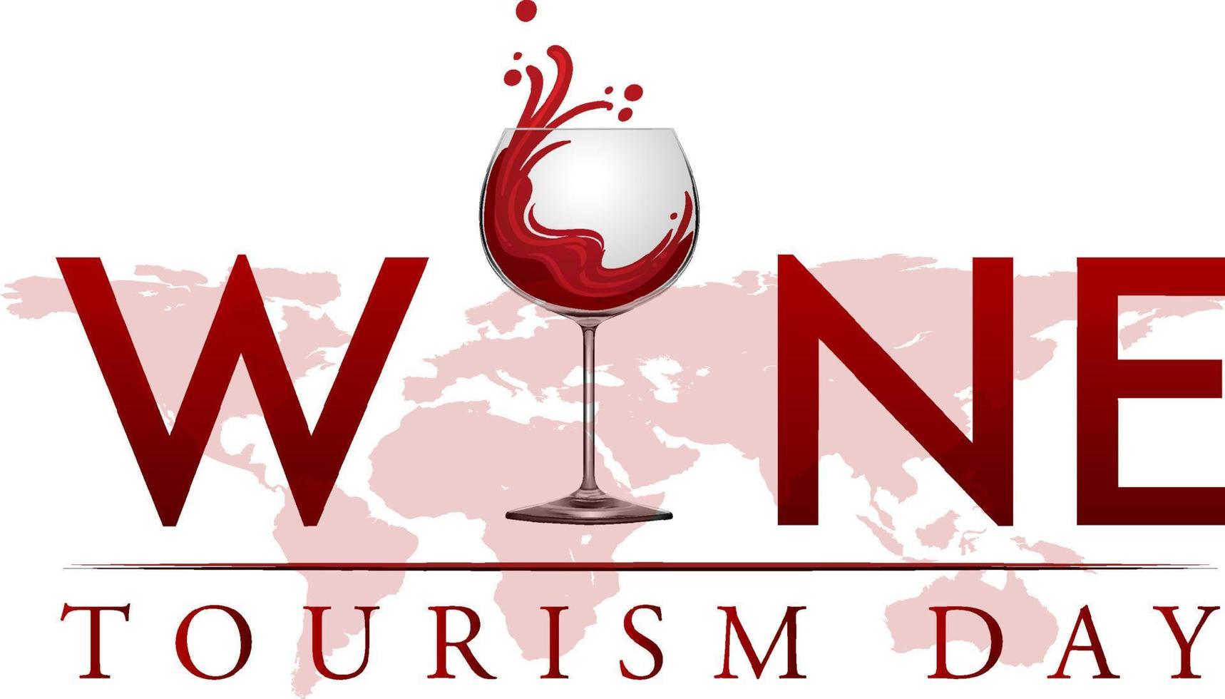 Wine Tourism Day Poster Template vector