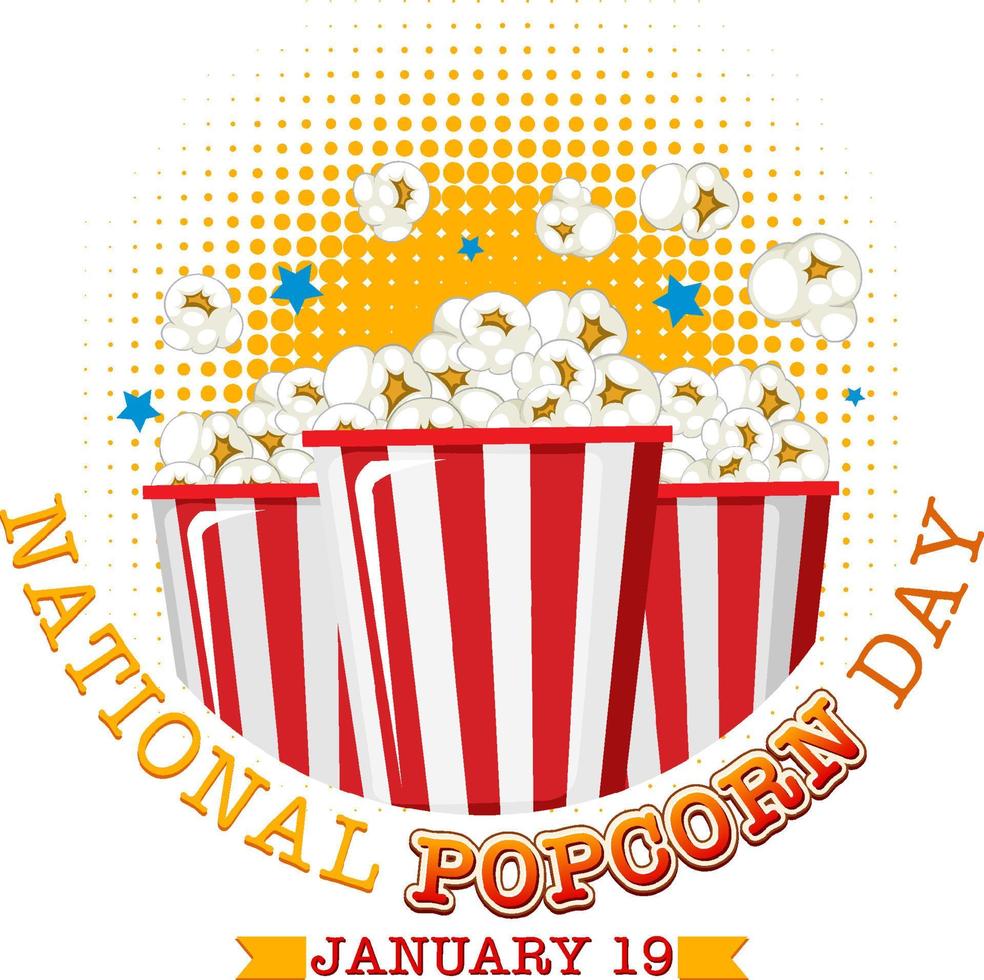 National Popcorn Day Banner Design 14073878 Vector Art at Vecteezy