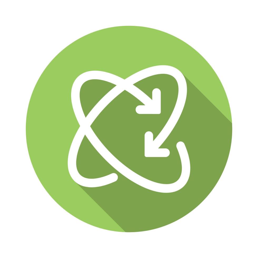 Recycling icon, flat style vector