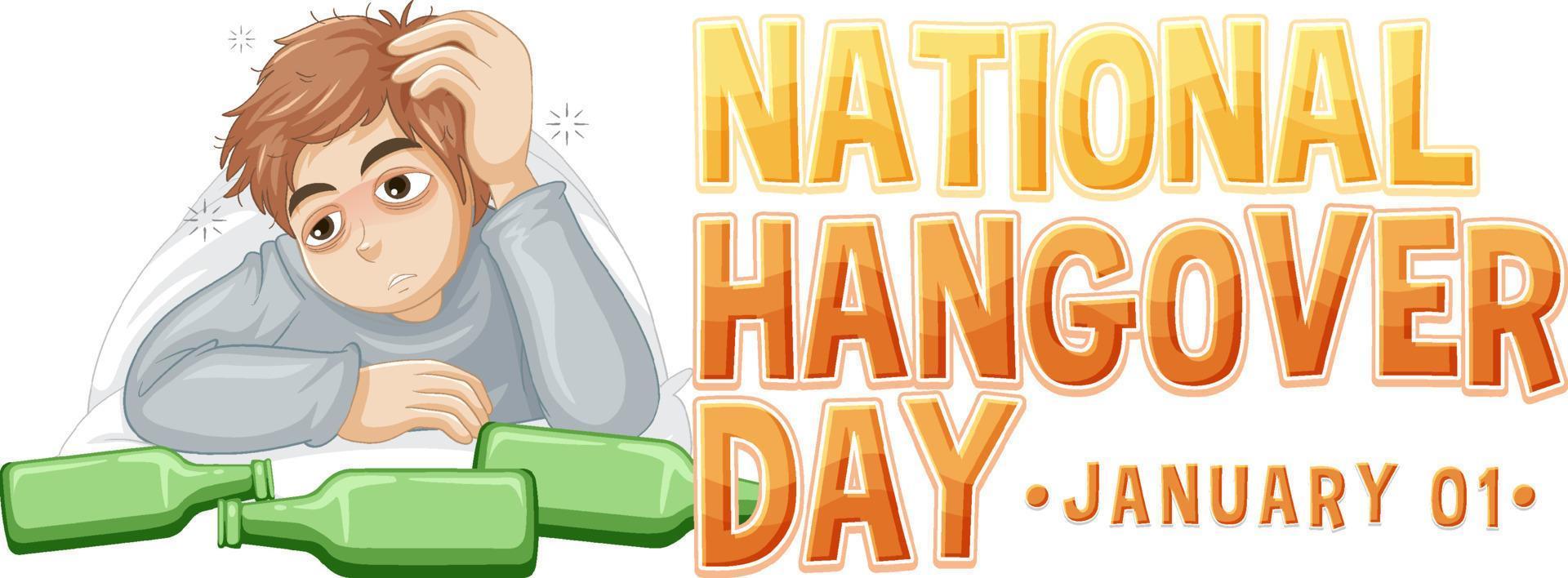 Happy National Hangover Day vector