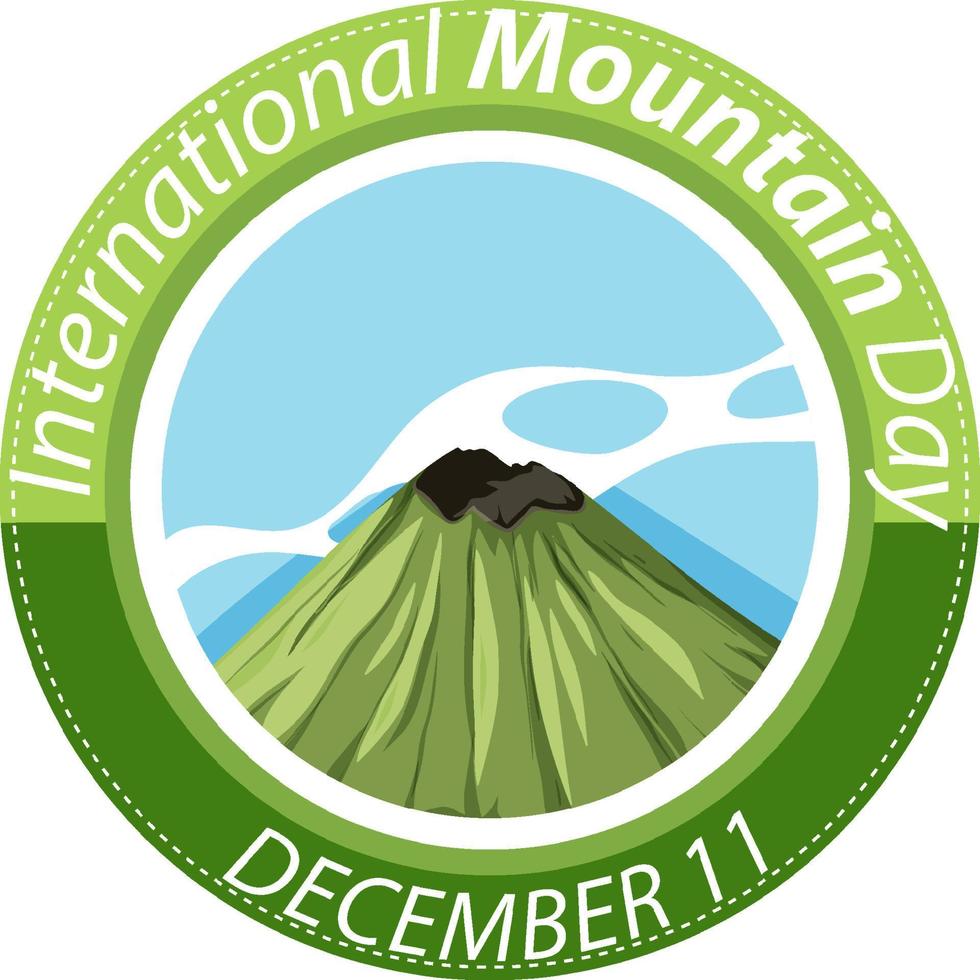 International mountain day text for poster design vector