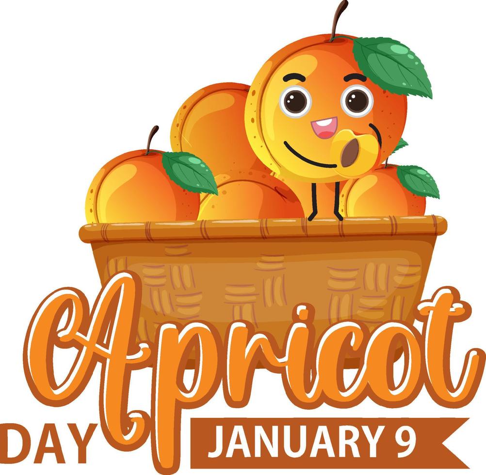 National apricot day icon vector