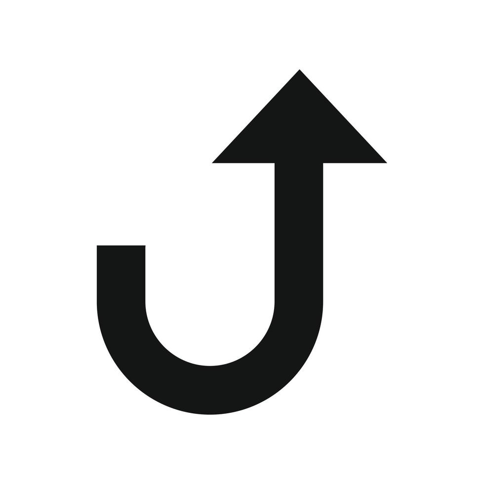 Road sign with turn symbol icon vector