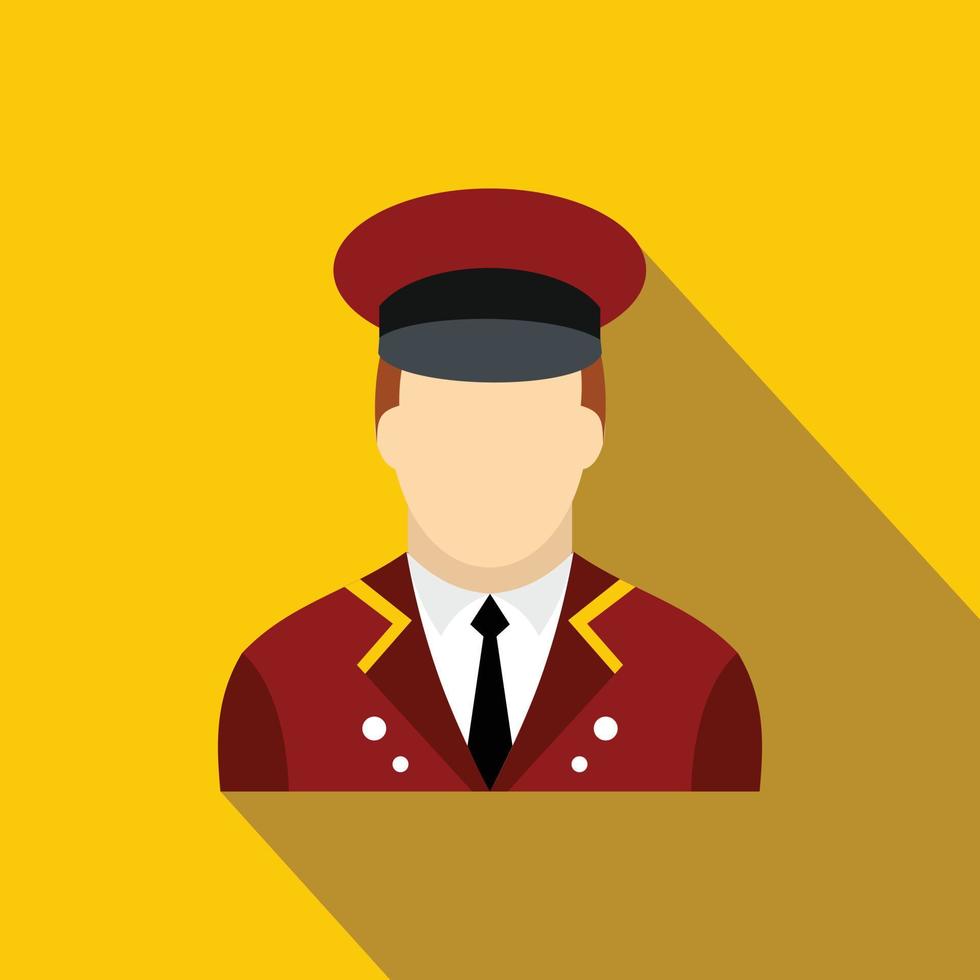 Doorman flat icon vector