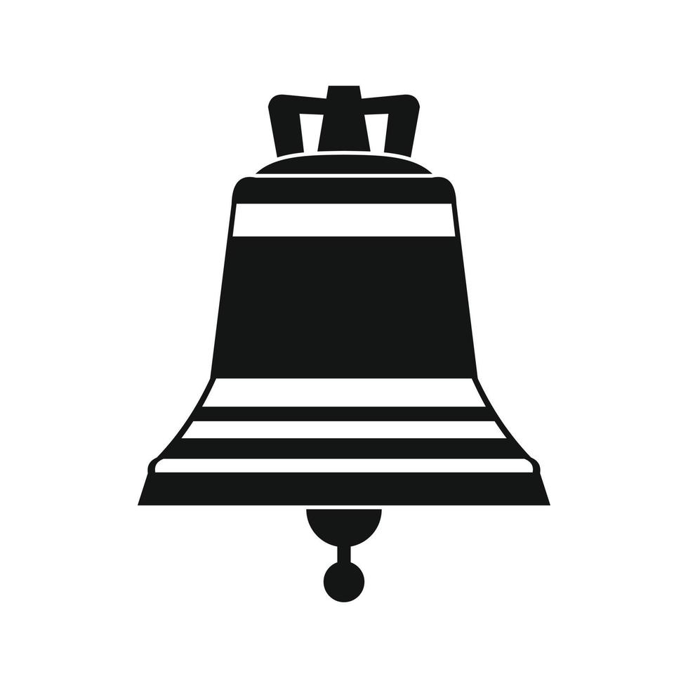 Church bell black simple icon vector