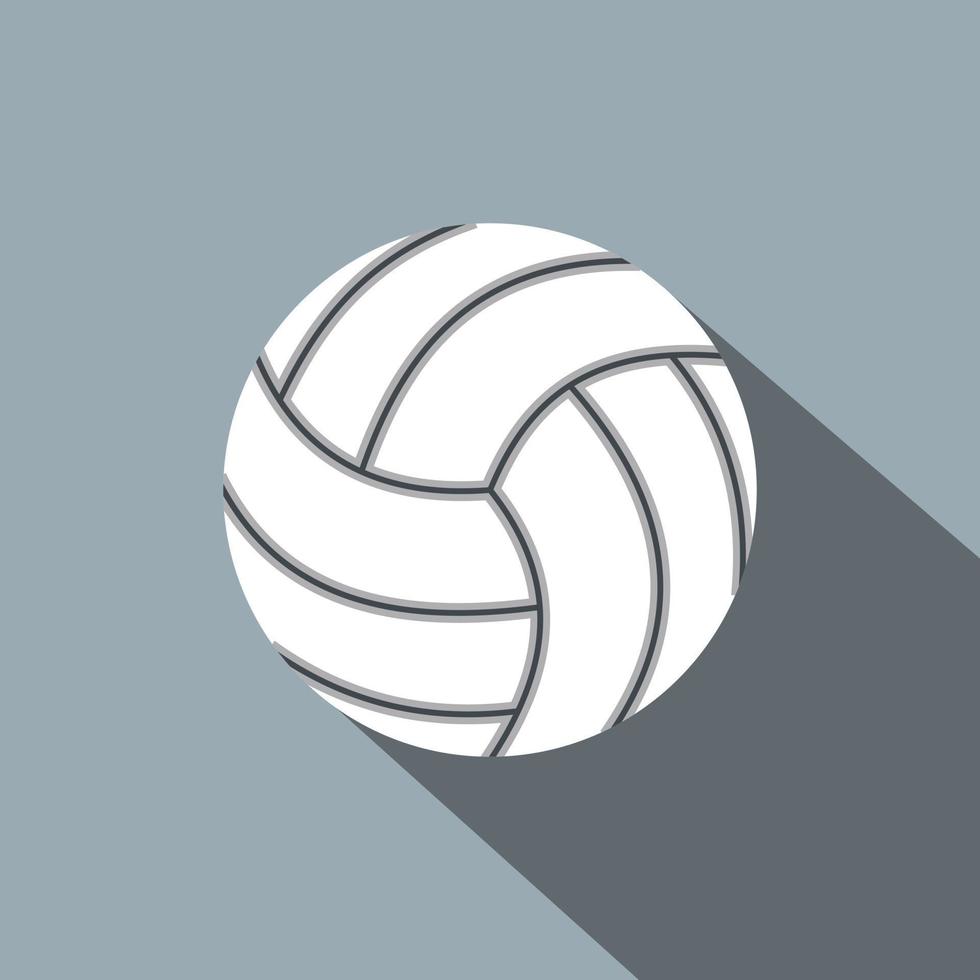 icono plano de pelota de voleibol vector