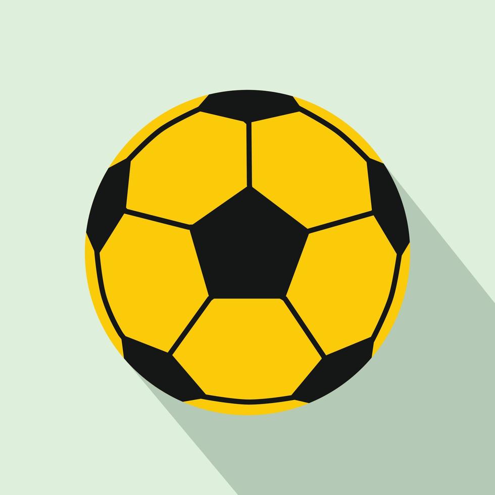 Soccer ball icon, flat style vector