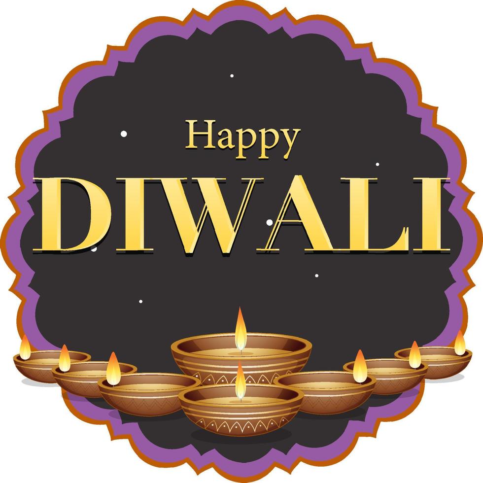 Happy Diwali Day Poster Design vector