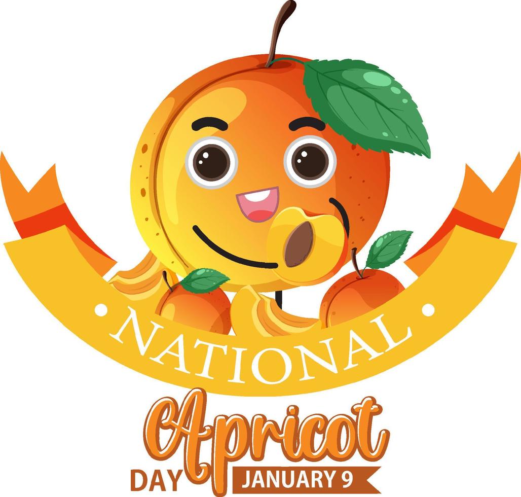 National apricot day icon vector