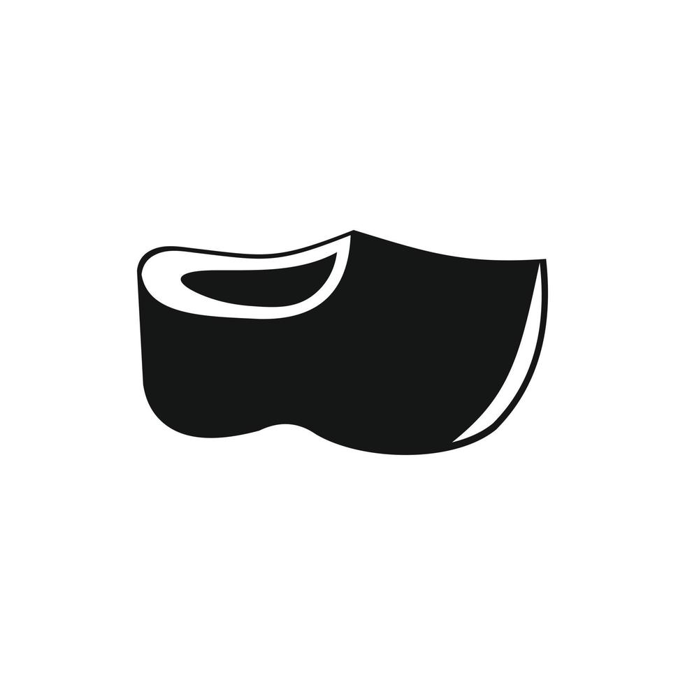 Wooden shoes icon, simple style vector