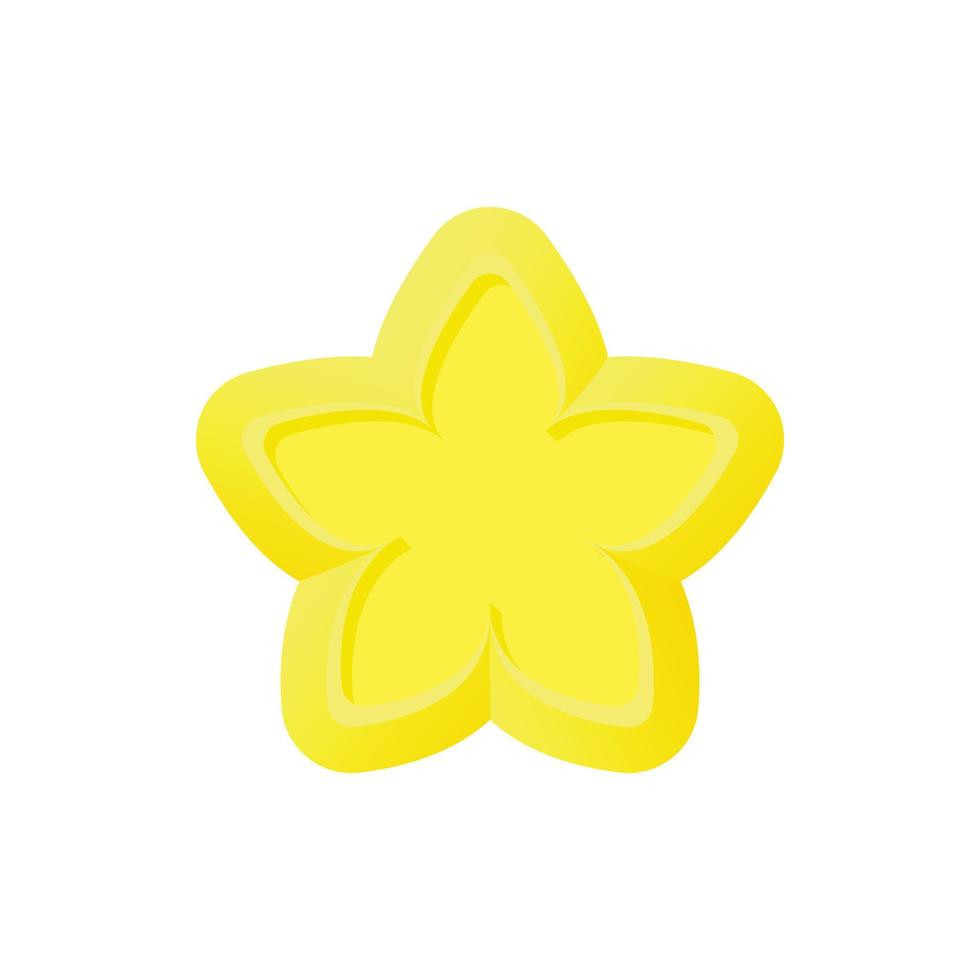 icono de estrella dorada, estilo de dibujos animados vector