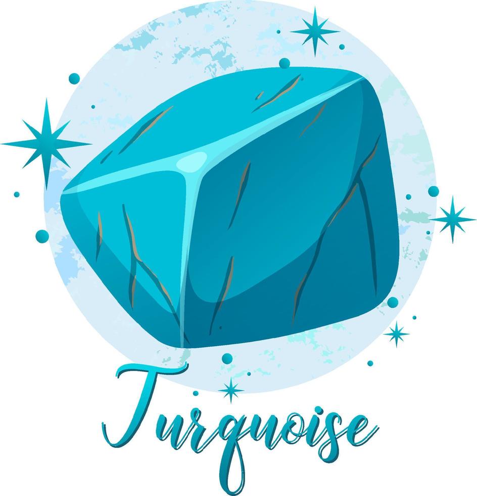 piedra turquesa con texto vector