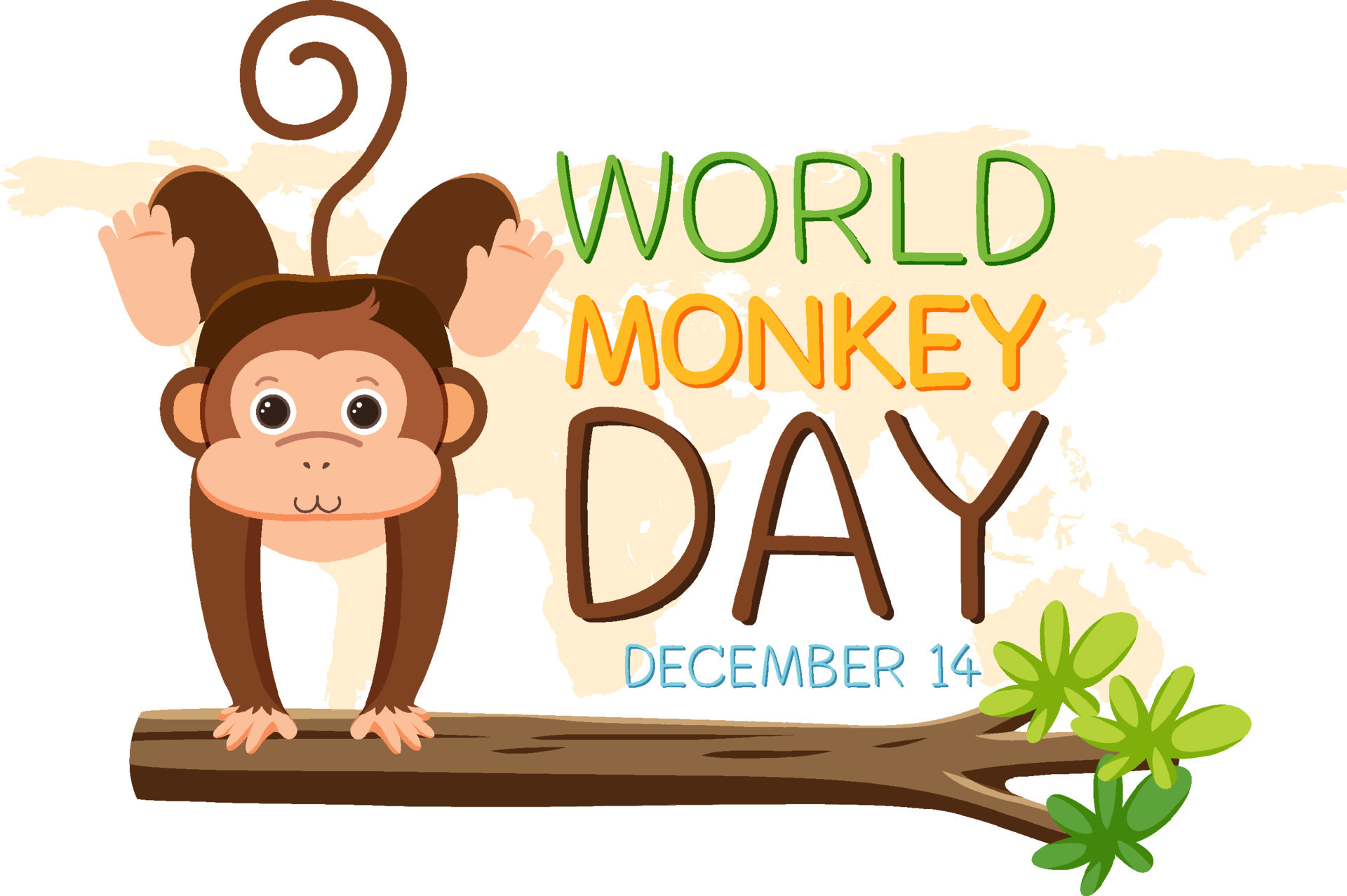 World monkey day poster design 14074205 Vector Art at Vecteezy