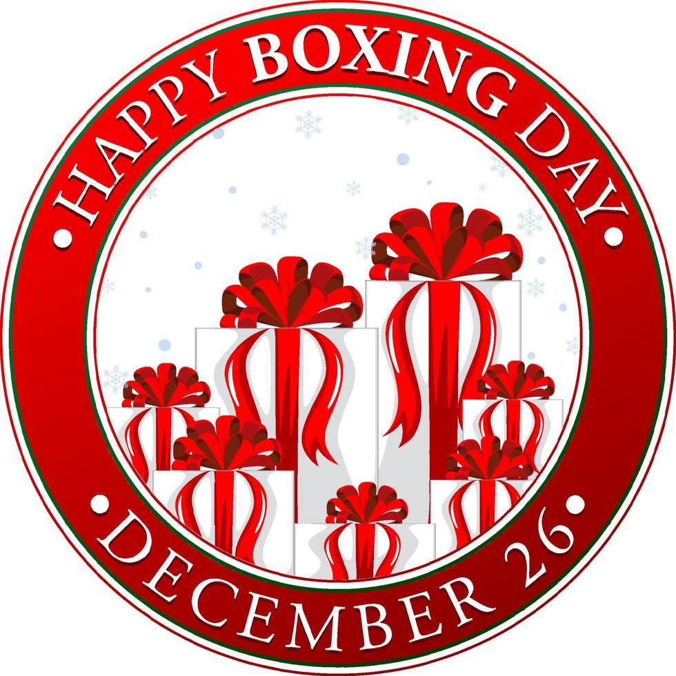 Happy Boxing Day banner design vector