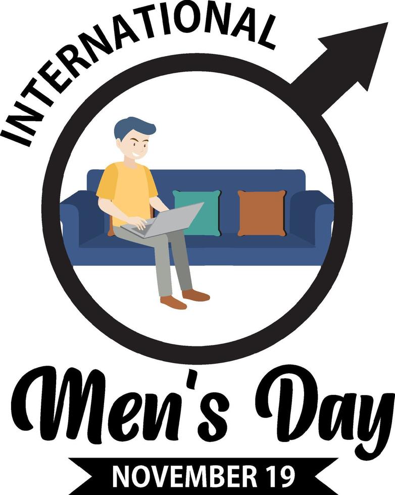 International mens day for poster or banner design 14074211 Vector Art