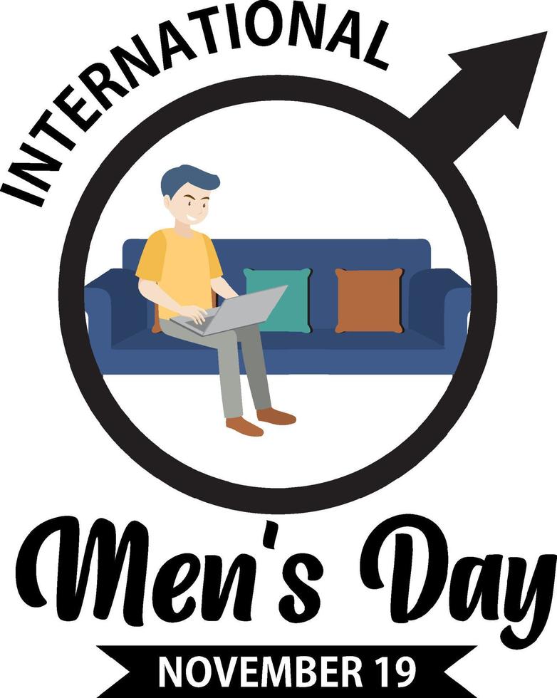 International mens day for poster or banner design vector