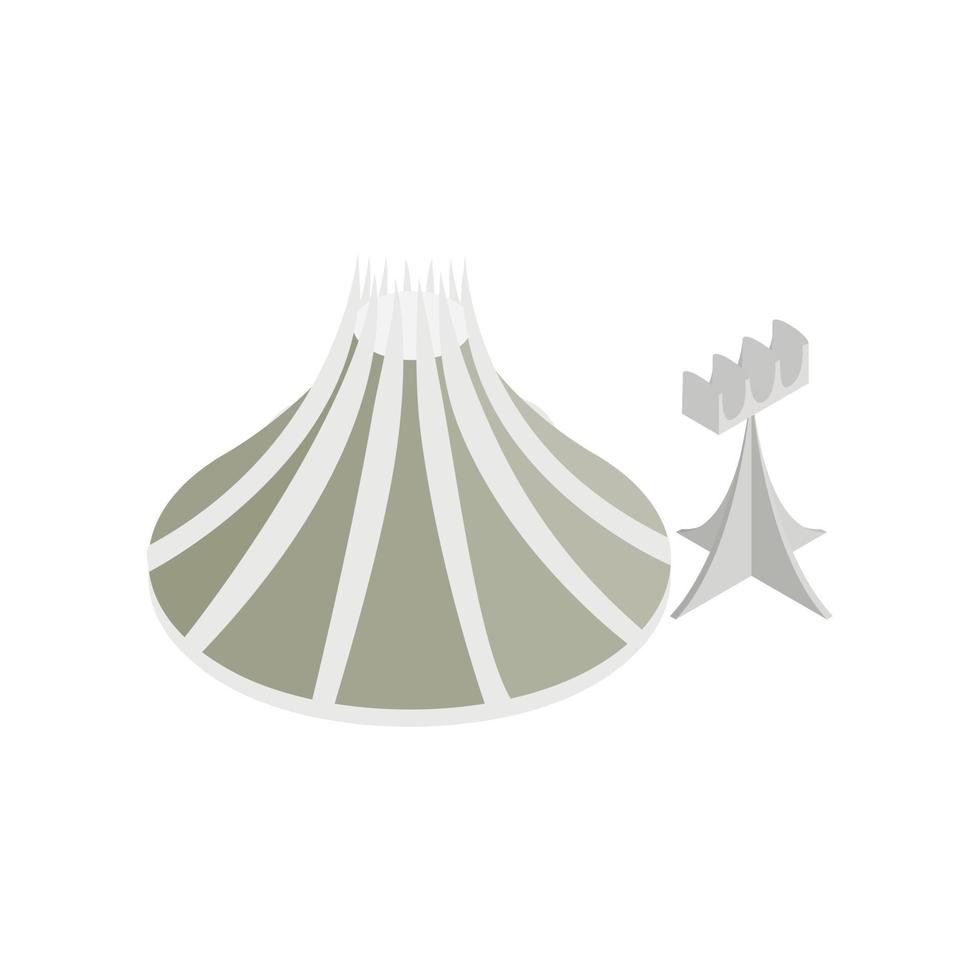 Metropolitan Cathedral in Brasil icon vector