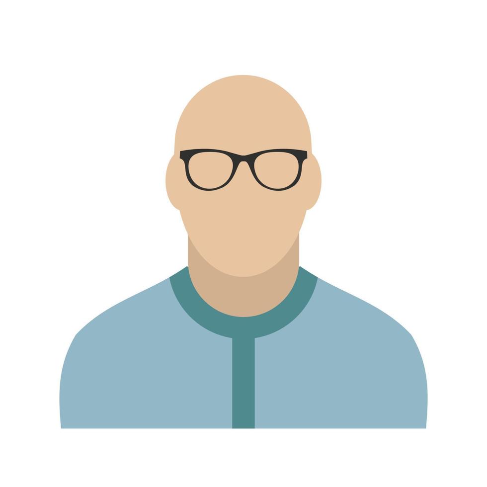 Bald man avatar icon vector