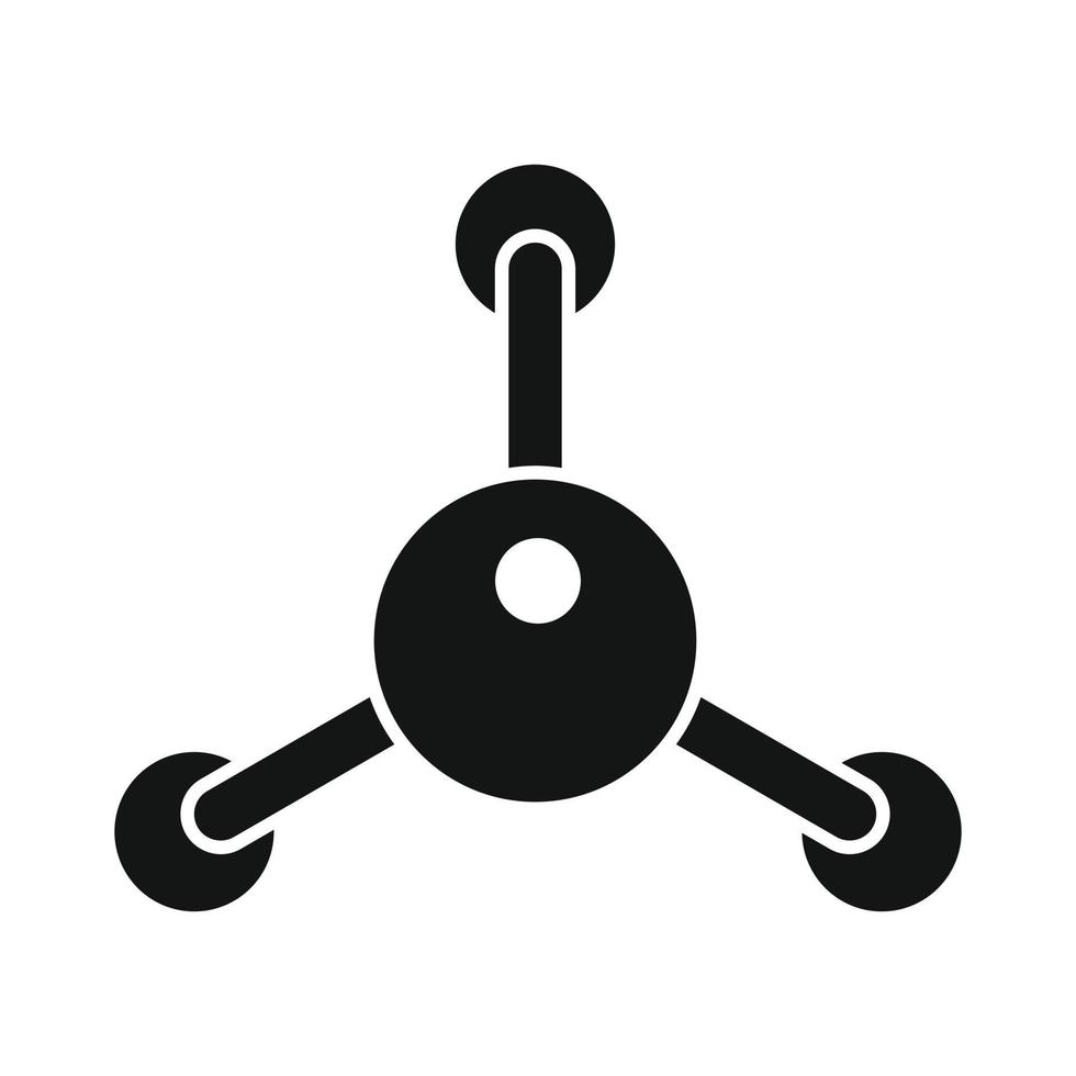 Molecule black simple icon vector