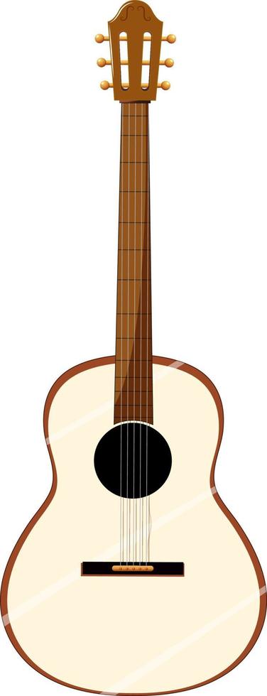 una guitarra acustica aislada vector