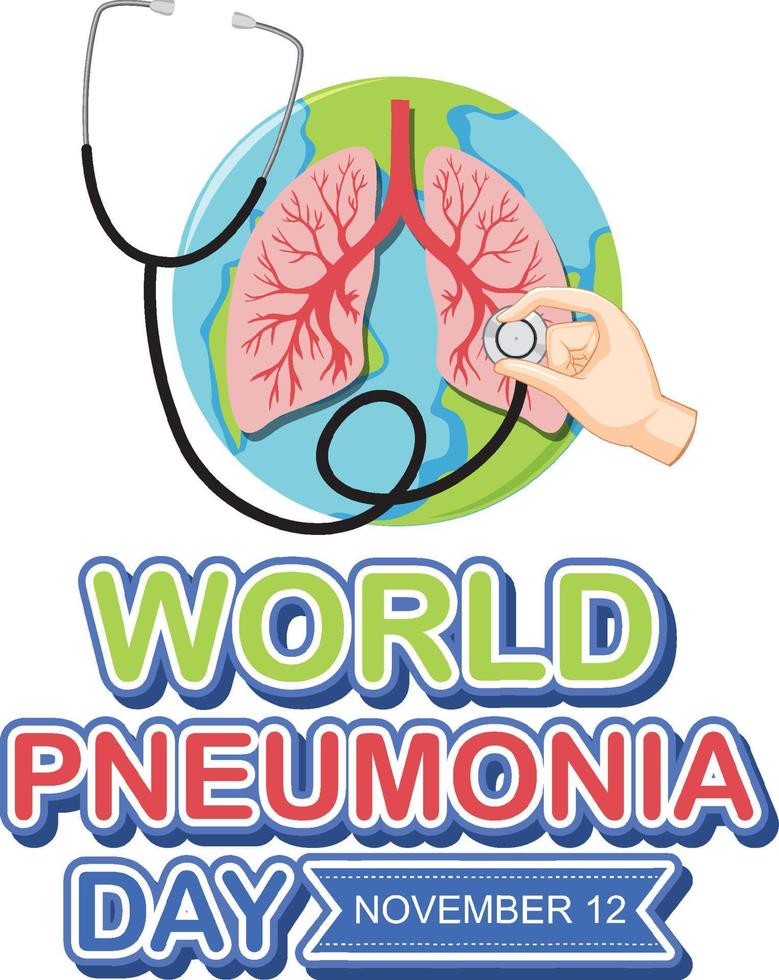 World Pneumonia Day Logo Design vector