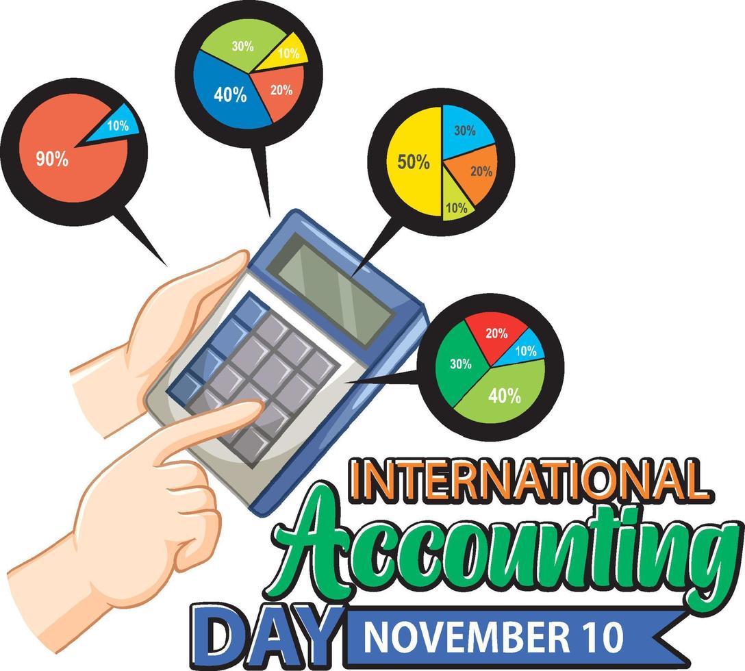 International accounting day banner design vector