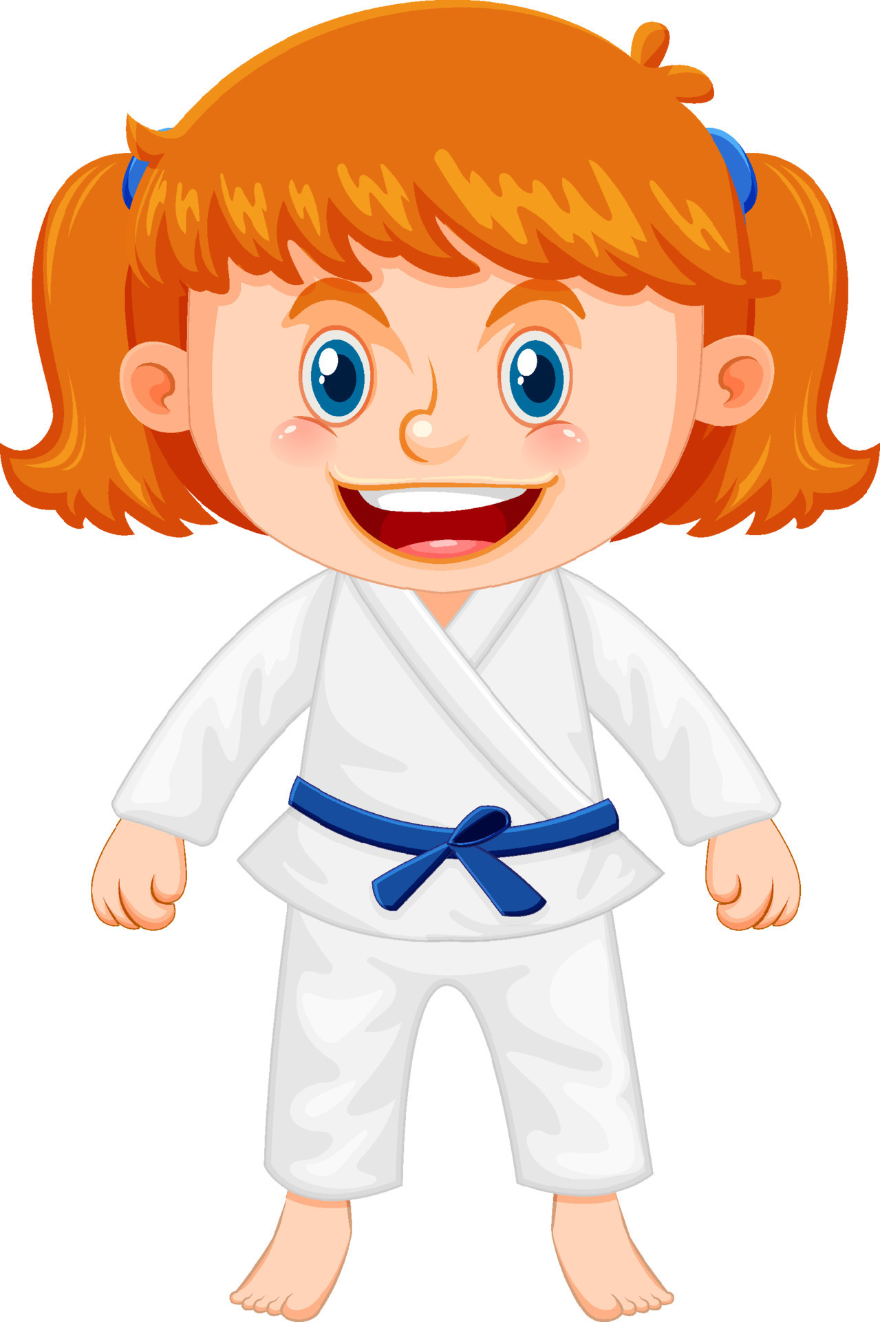 A girl in taekwondo uniform 14074299 Vector Art at Vecteezy
