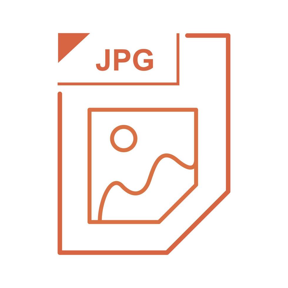 JPG file icon, cartoon style vector