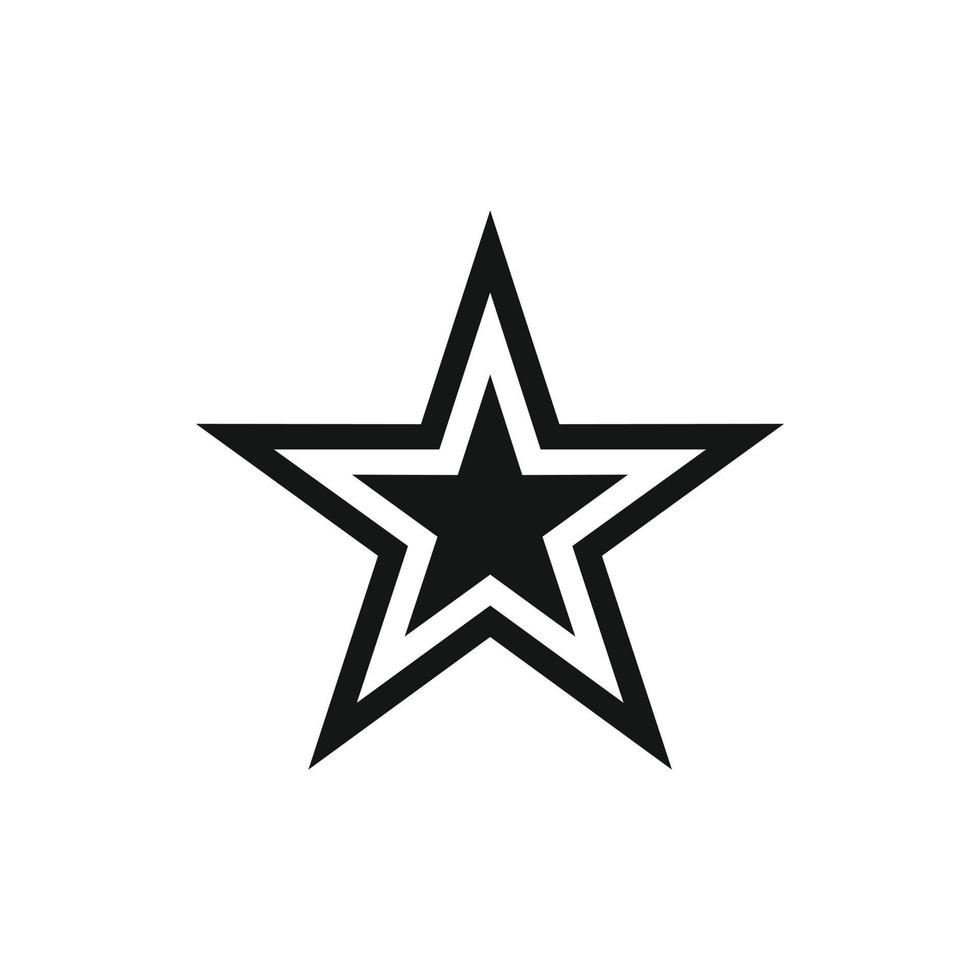 Star icon, simple style vector