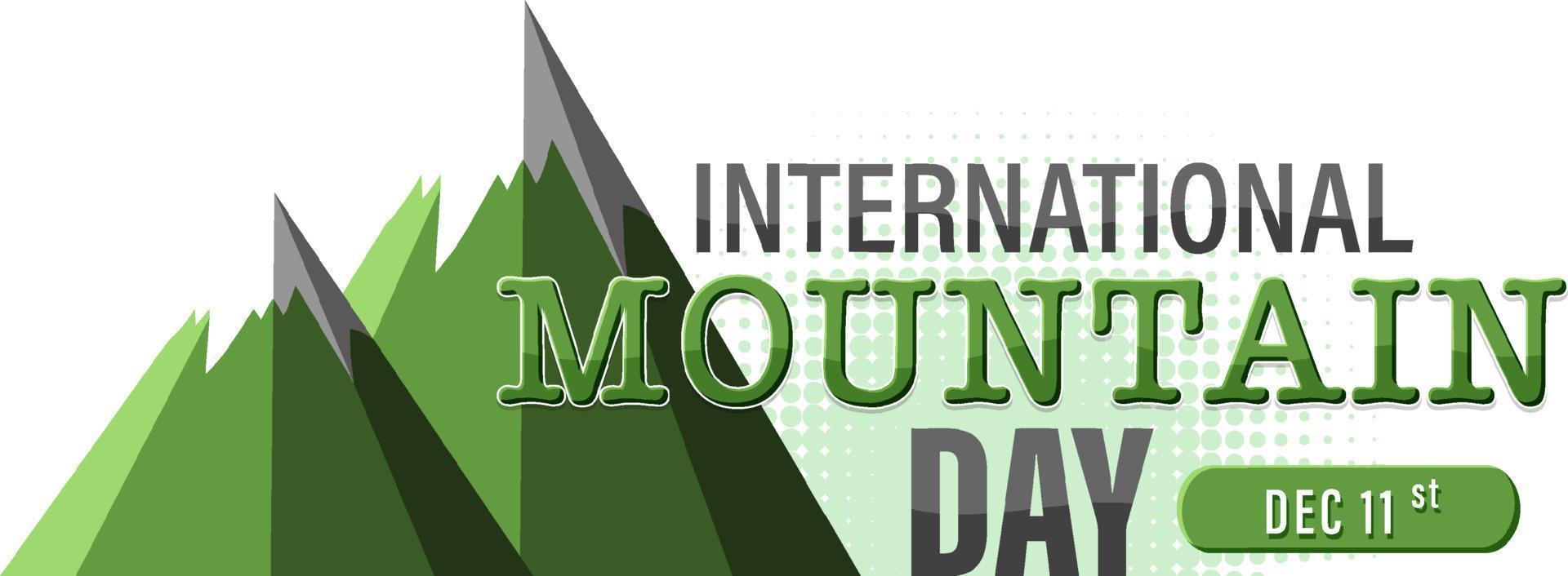 diseño de banner del día internacional de la montaña vector