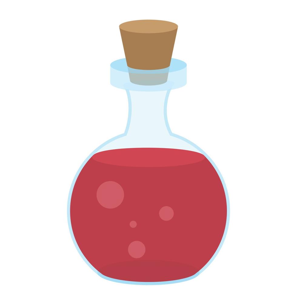 Flask with magic liquid cartoon vector
