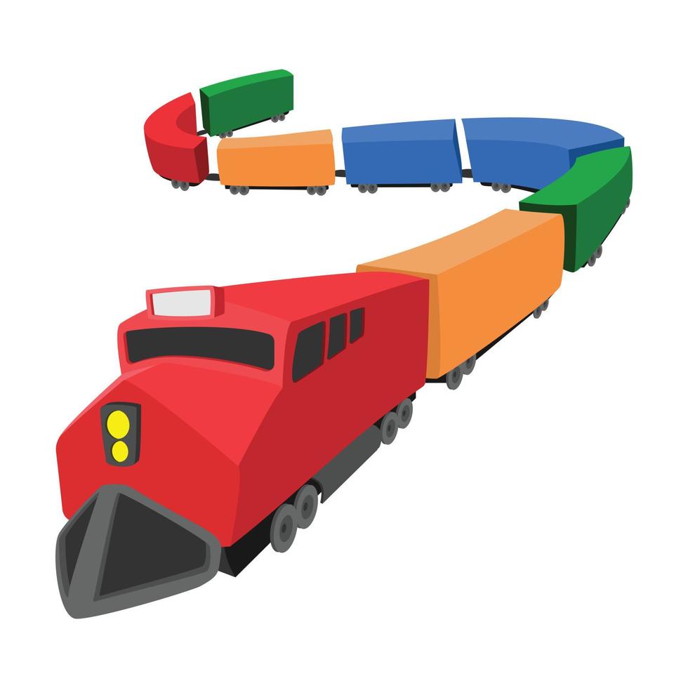 Locomotive cartoon icon vector