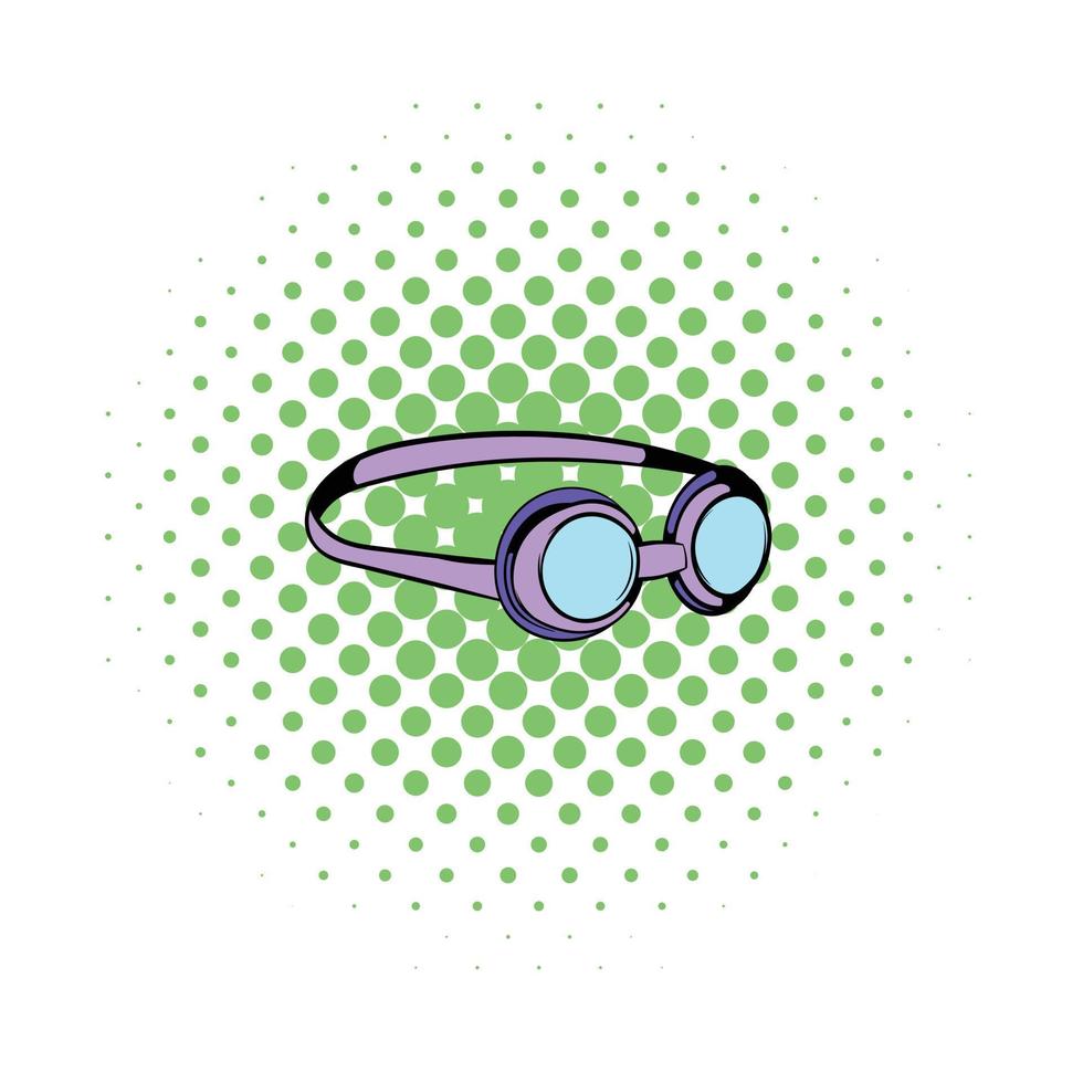 Goggles for swim icon, comics style vector