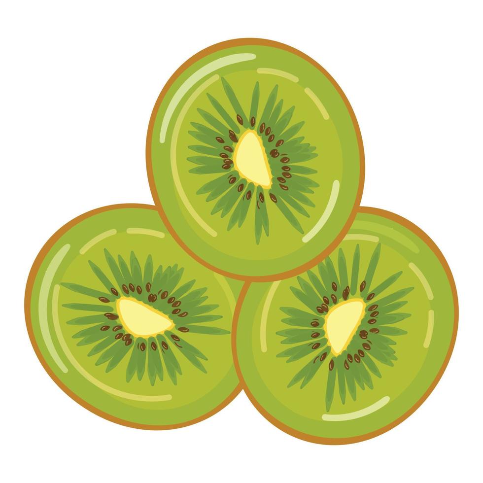 Sweet kiwi icon cartoon vector. Fruit slice vector