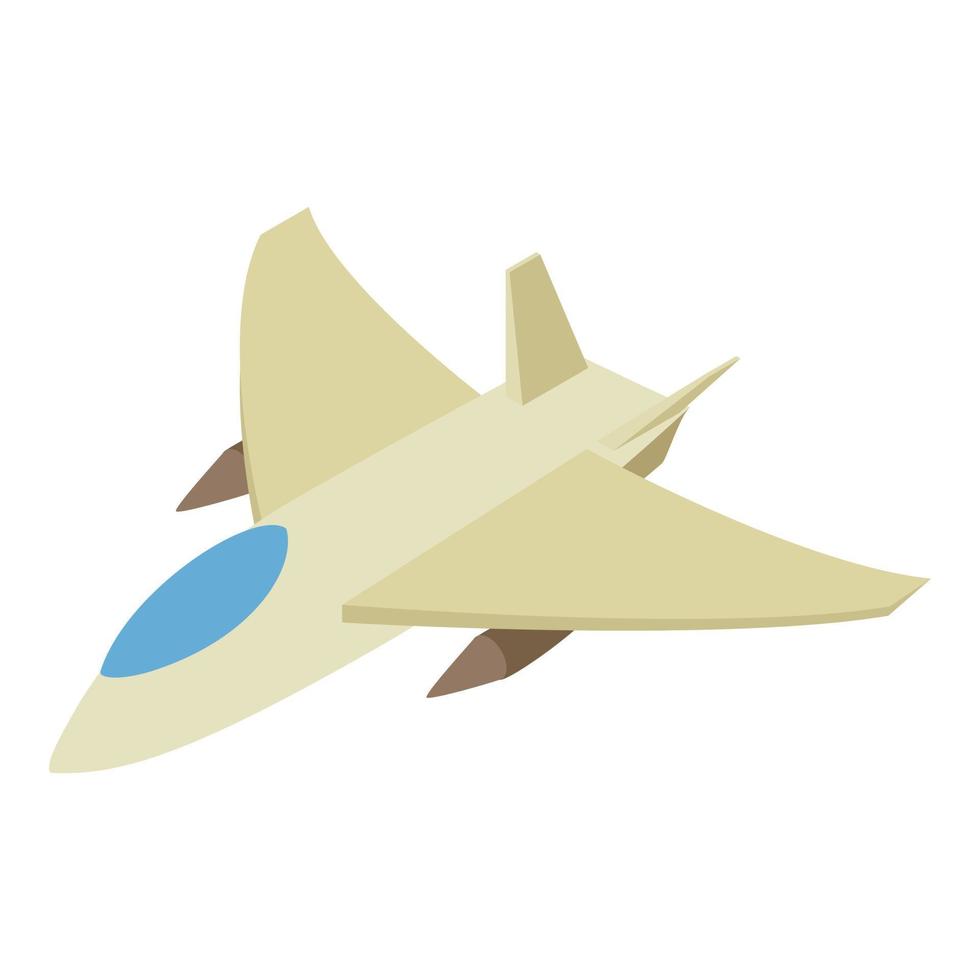avión de combate, isométrico, 3d, icono vector