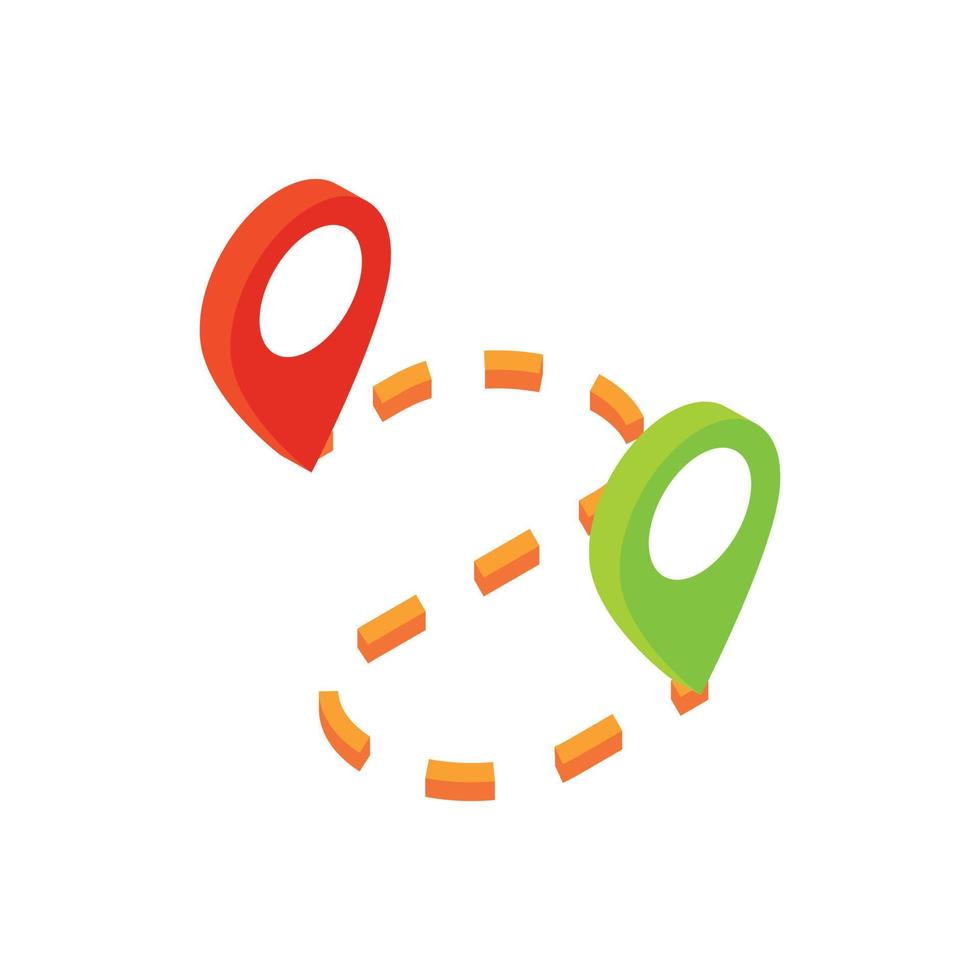 GPS navigator isometric 3d icon vector