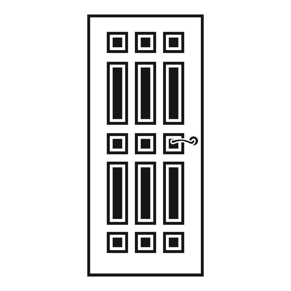 Front door icon in simple style vector