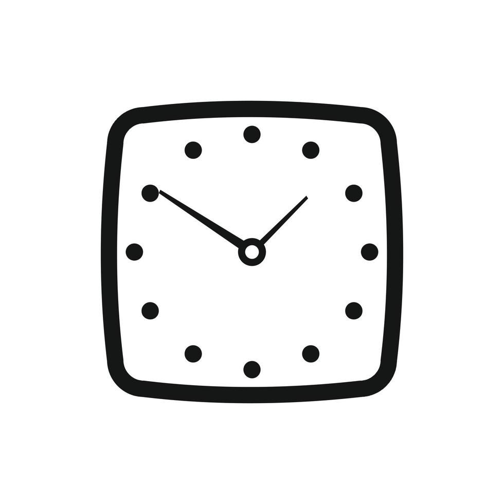 icono de reloj, estilo simple vector
