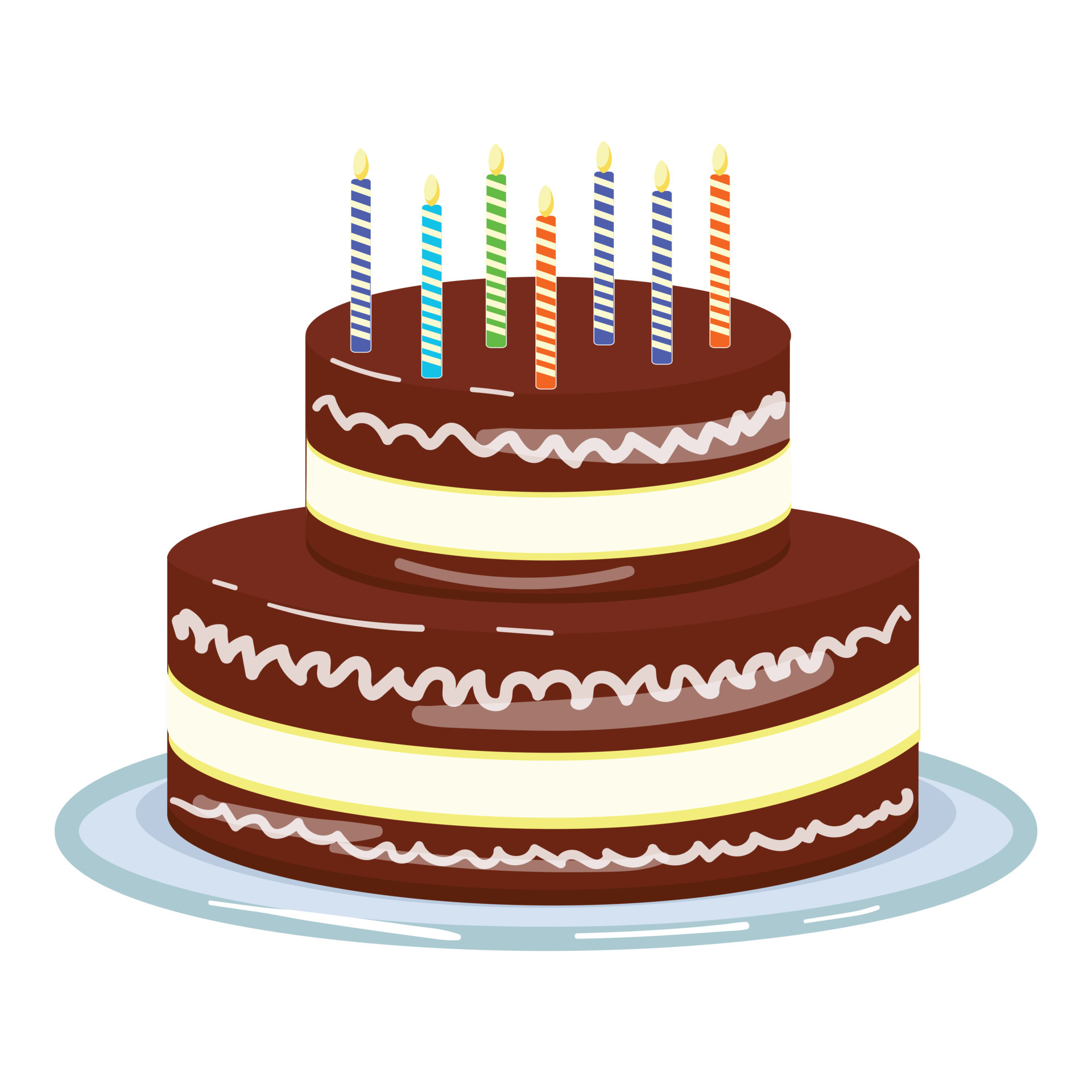 Chocolate cream cake icon cartoon vector. Happy birthday 14074490 Vector  Art at Vecteezy