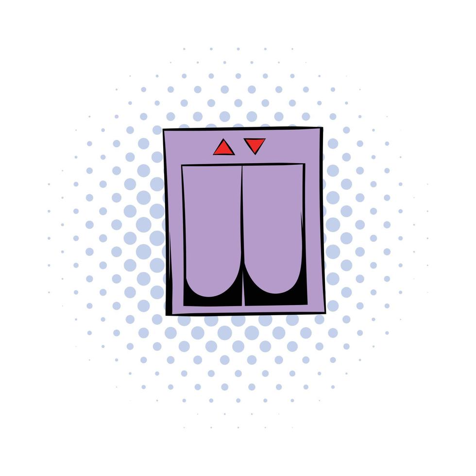 Elevator comics icon vector
