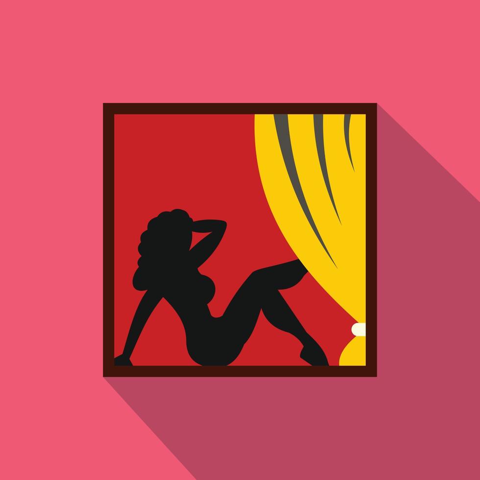 Amsterdam Red Light District icon. flat style vector