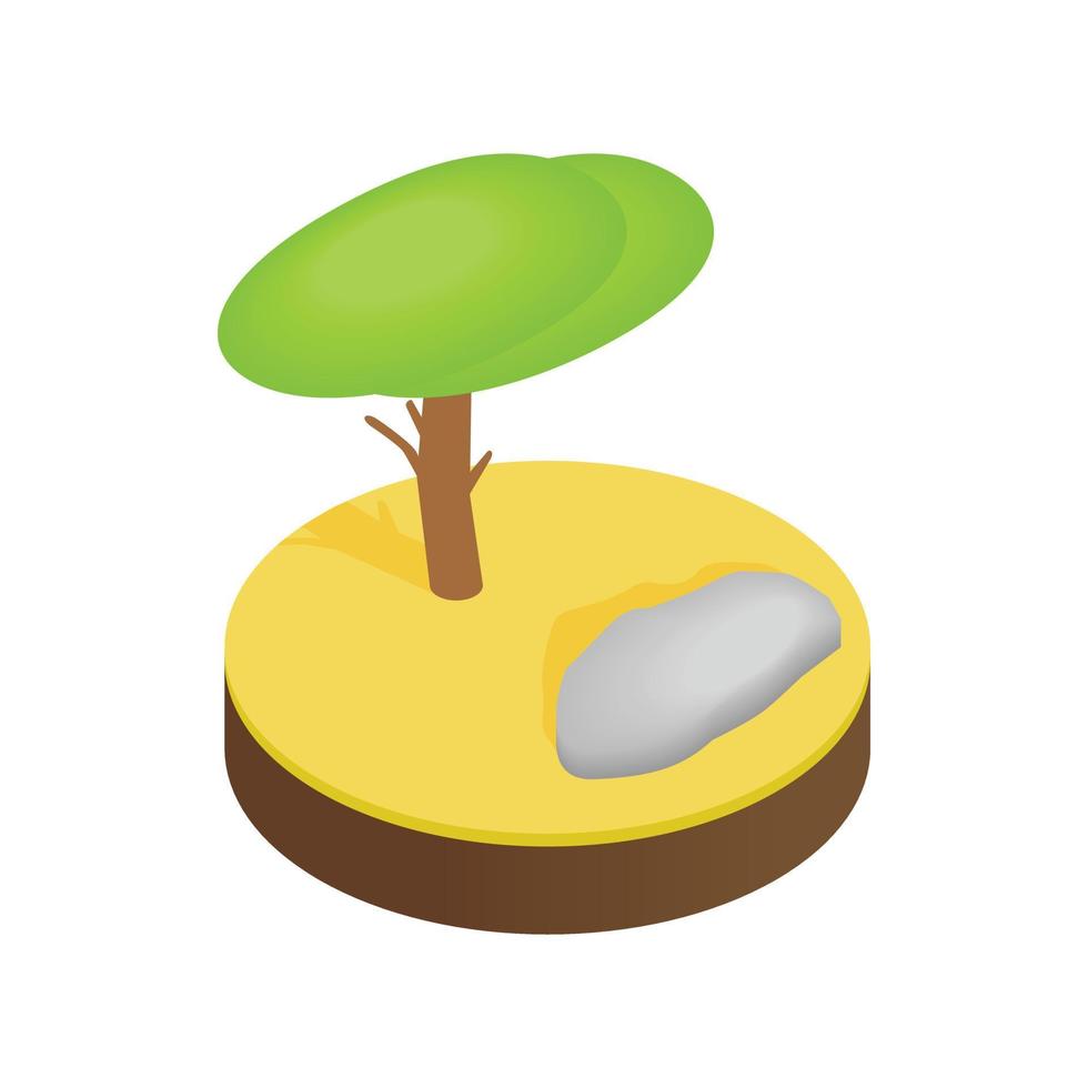 Savannah landscape isometric 3d icon vector