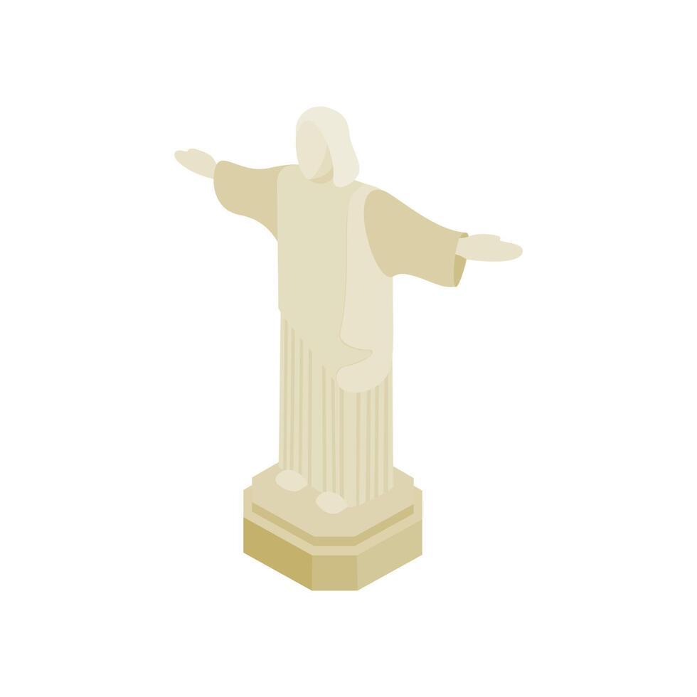 Statue of Jesus Christ, Rio de Janeiro city icon vector