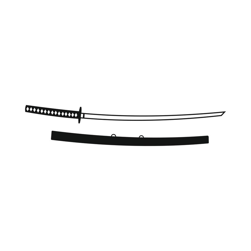 icono de katana, estilo simple vector