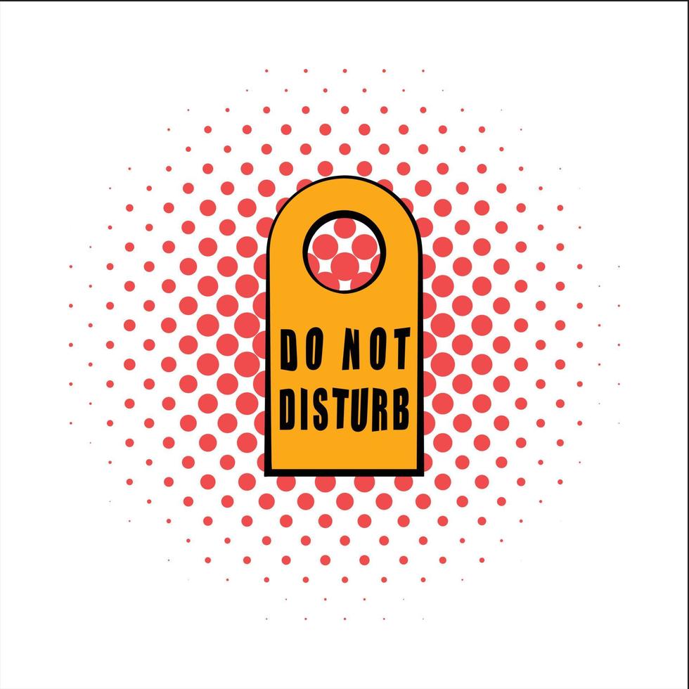 Label do not disturb comics icon vector