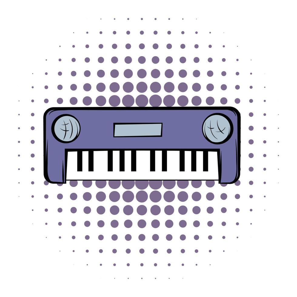 Synthesizer comics icon vector