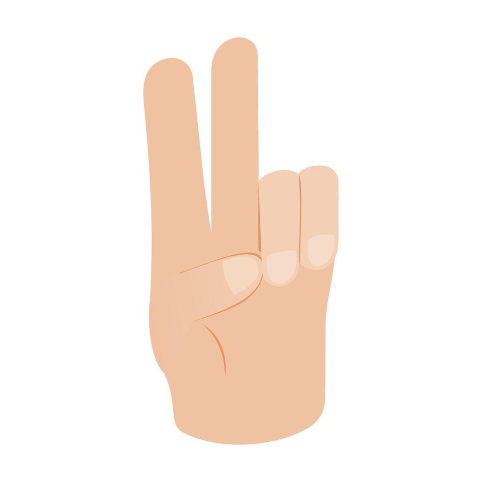 Hand with two fingers isometric 3d icon vector