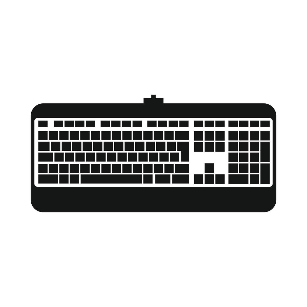 Computer keyboard icon, simple style 14074591 Vector Art at Vecteezy